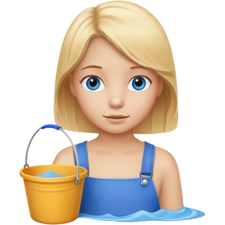 kid girl with sand bucket emoji