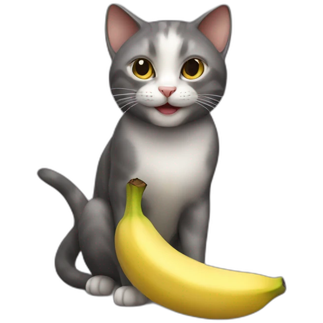 cat eat banana emoji