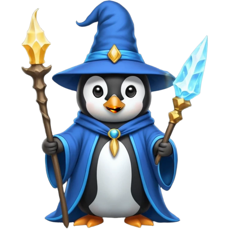 Penguin Wizard emoji