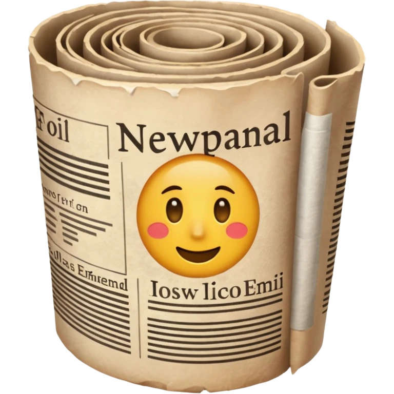 rolled up newspaper emoji