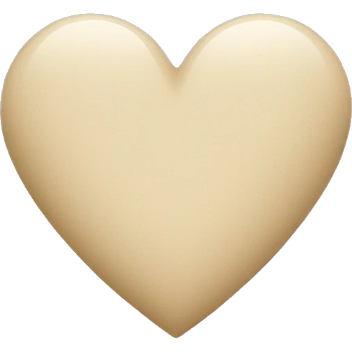 Beige heart  emoji