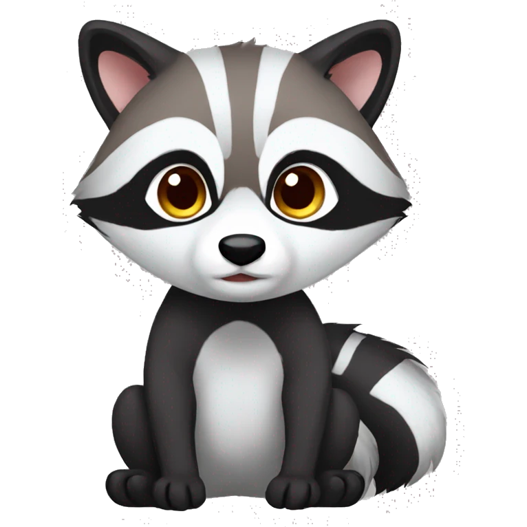 Raccoon Red Panda hybrid full body emoji