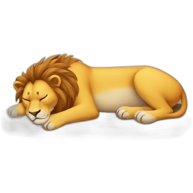 Sleeping lion  emoji