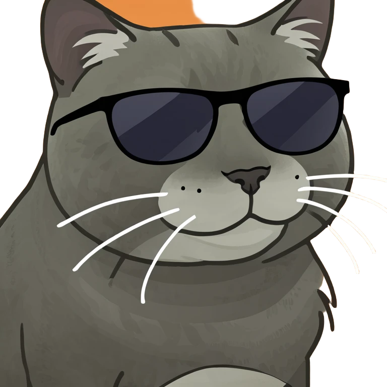 Cat with sunglasses emoji