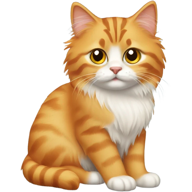 Orange tabby siberian cat emoji