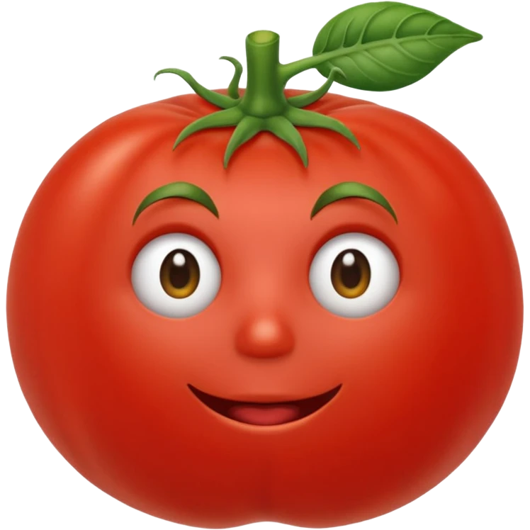 Eine Tomate mit Gesicht eine Hand emoji