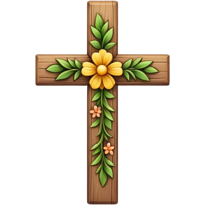 cross with flora emoji