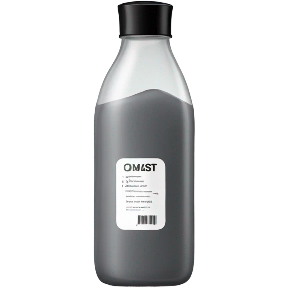 body wash in tall grey hourglass bottle that’s skinny in the middle only with black flip lid with body wash label on it  emoji