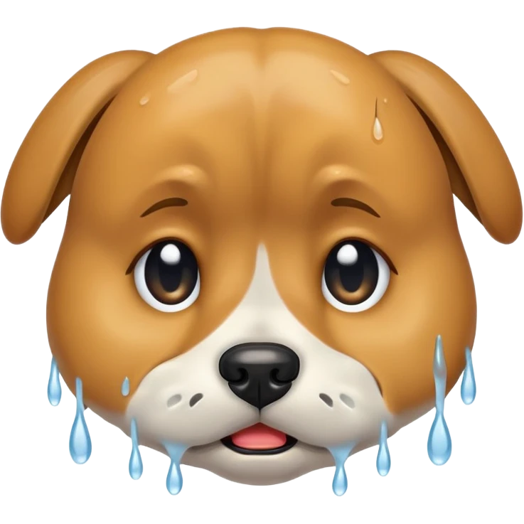 Crying dog emoji