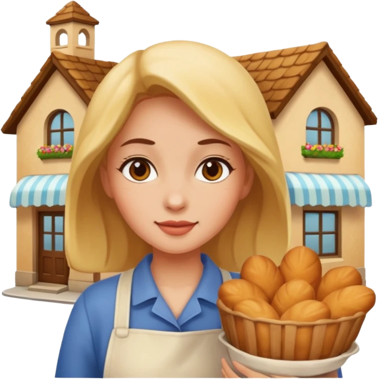 woman that is walking to the bakery emoji