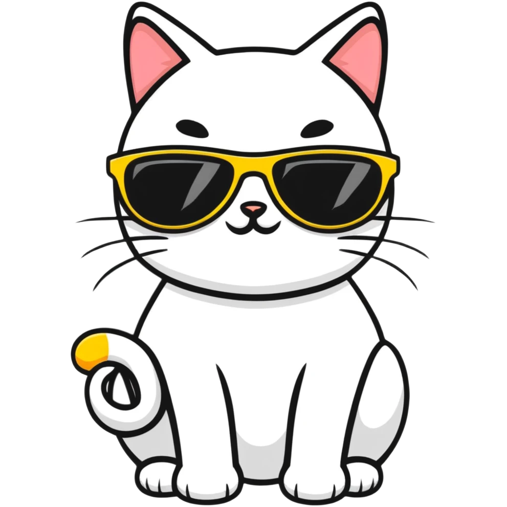 Cat with sunglasses emoji