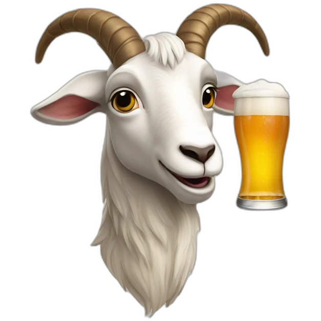 Goat drink Beer emoji