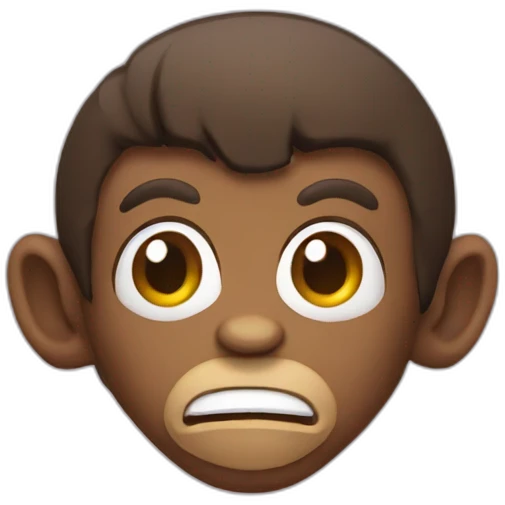 Gigachad with a monkey face  emoji