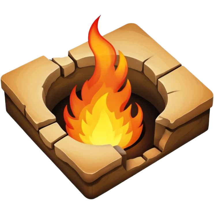 hole in floor with fire  emoji