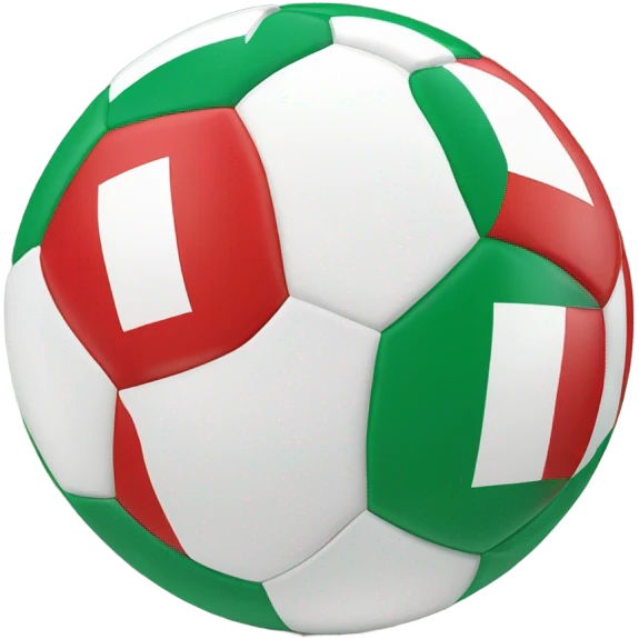 Football world cup with italian flag emoji