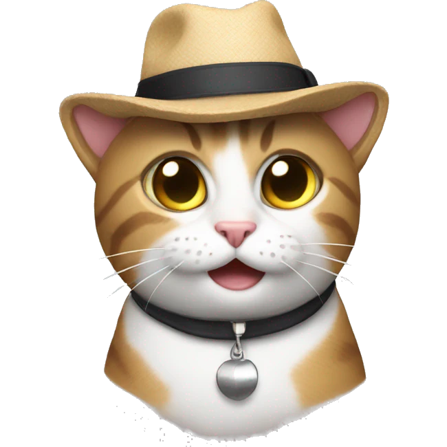 A cat with a hat doing accountability stuff emoji