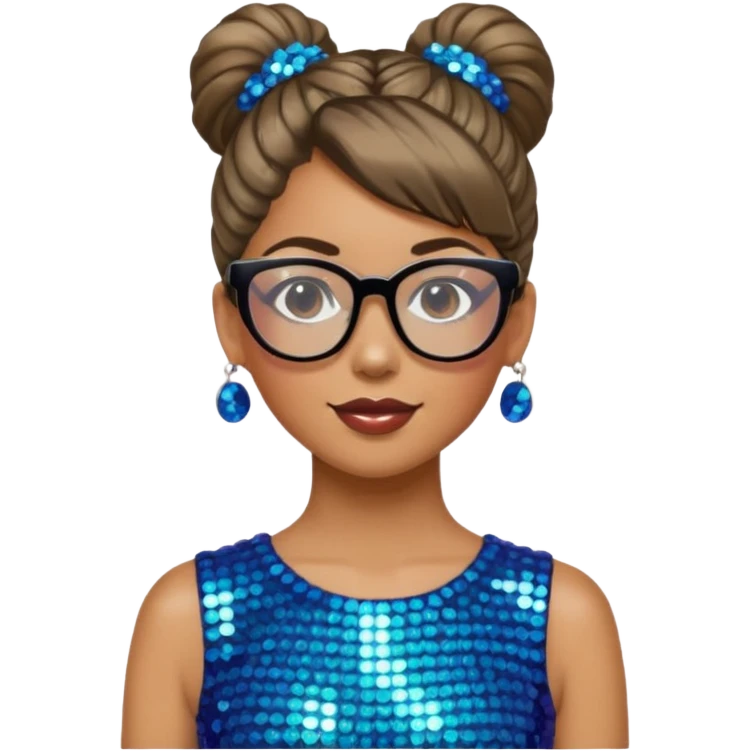 80'S DICO GIRL WITH GLASSES emoji