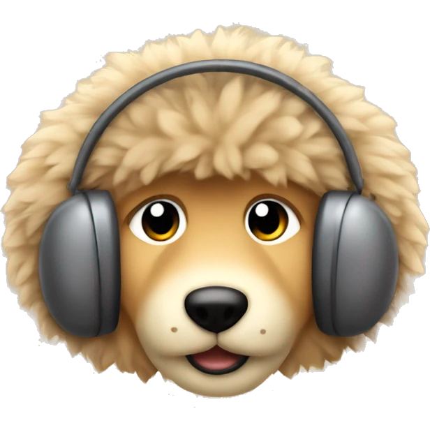 Furry fluffy tan ear muffs without a person emoji