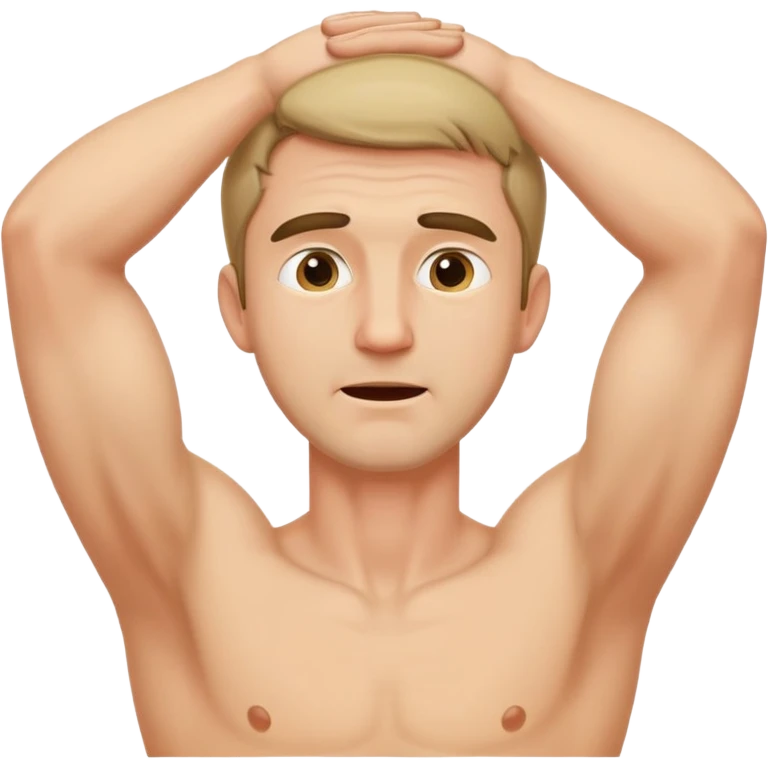 Man grabbing his neck with both hands emoji