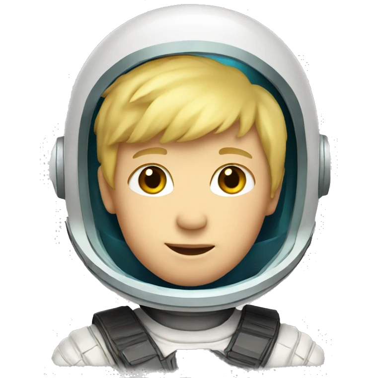 blonde hair boy space  helmet emoji