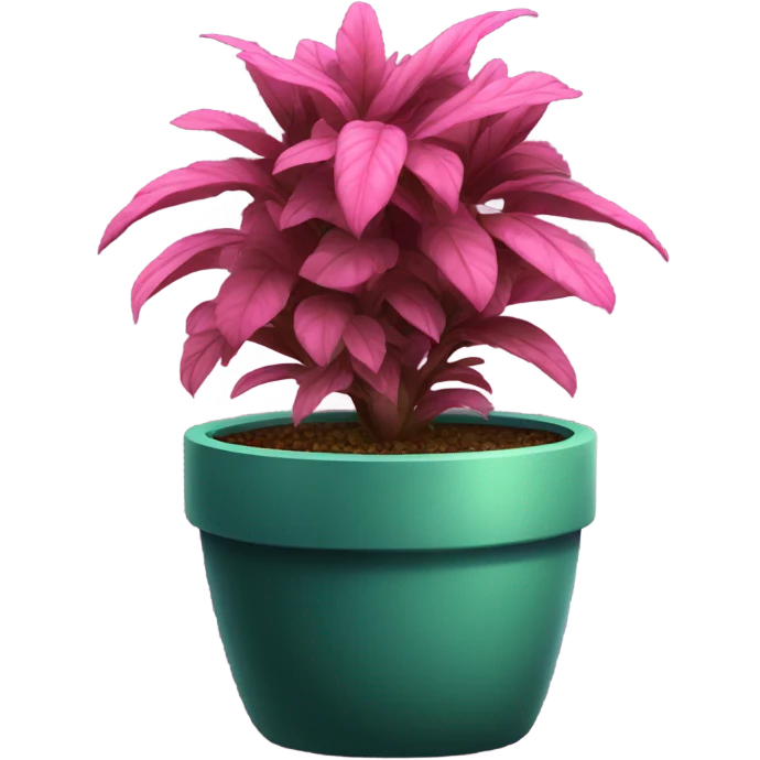 Pink plant in pot emoji
