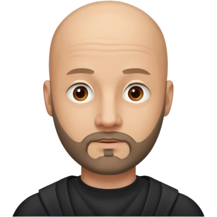 Bald guy with chinstrap beard emoji