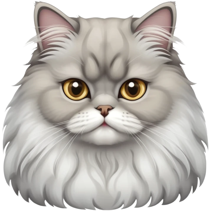 persian gray and white cat emoji