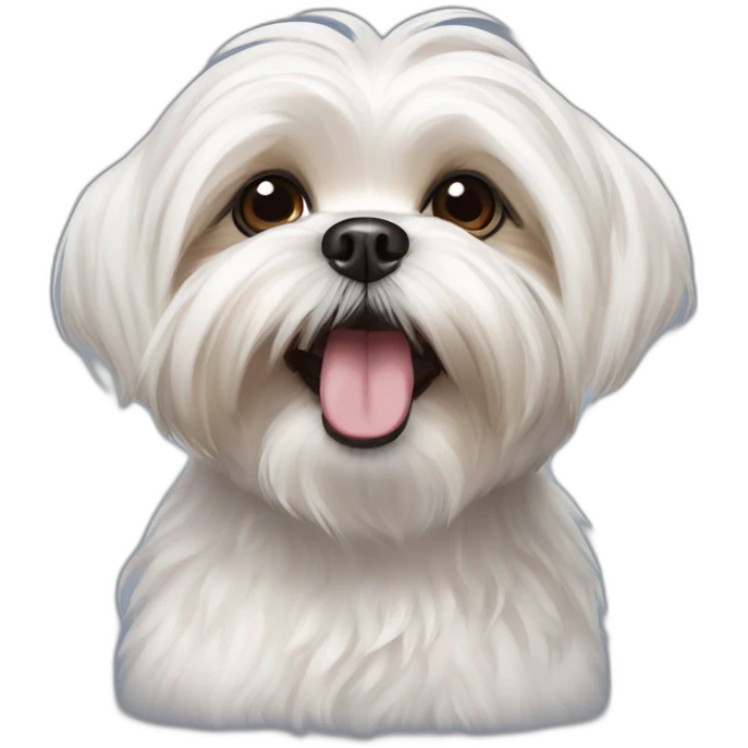 happy Maltese shih tzu dog emoji