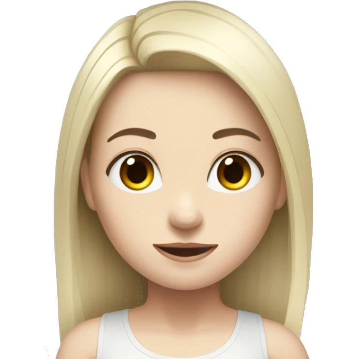 Pale girl with long black hair deadlift emoji