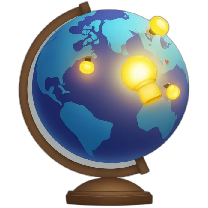 globe with lights emoji