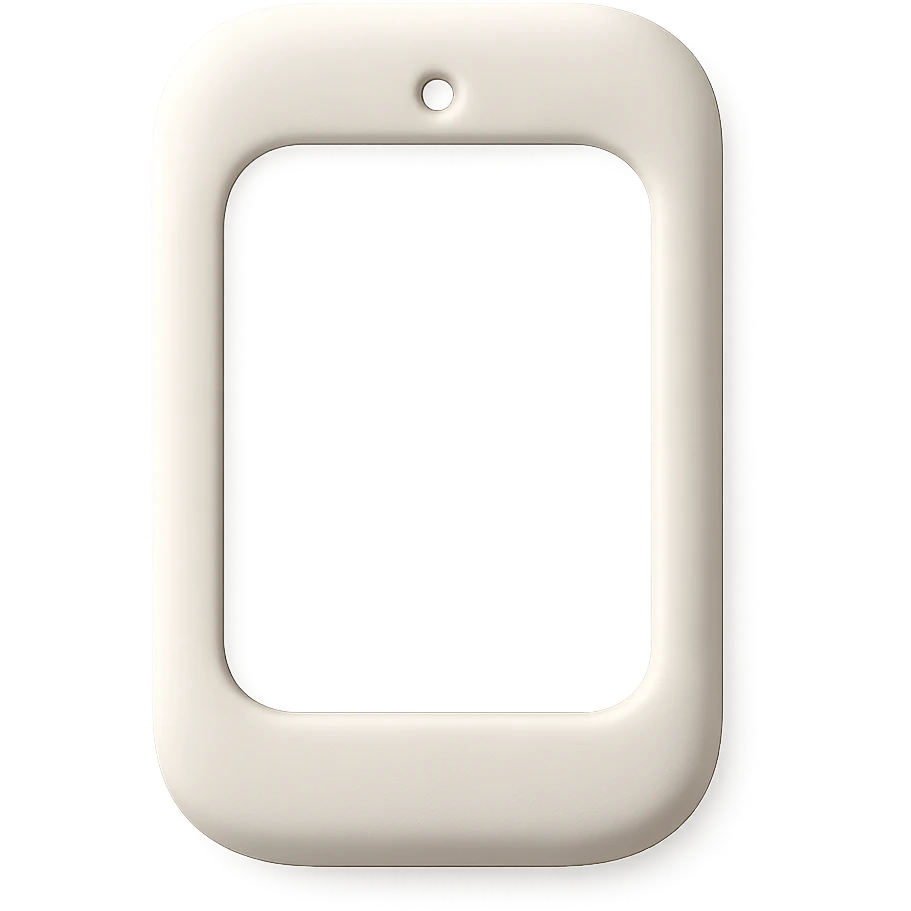 A smartphone with soft rounded corners and a simplified screen emoji
