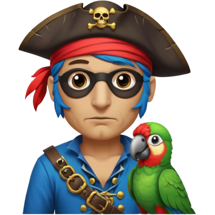 pirate and parrot emoji