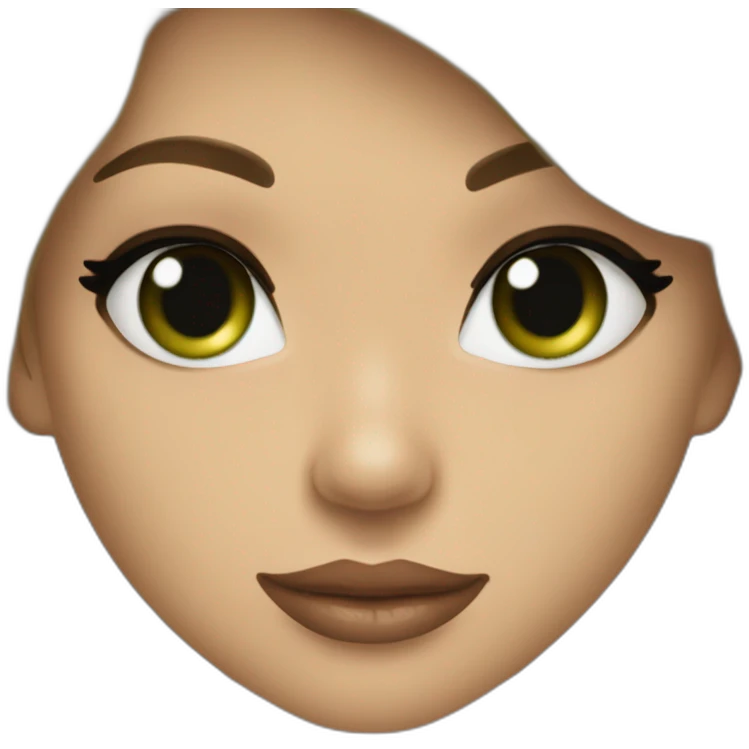 Romeo Santos kiss-kiss girl green eyes and very long dark blond hair emoji