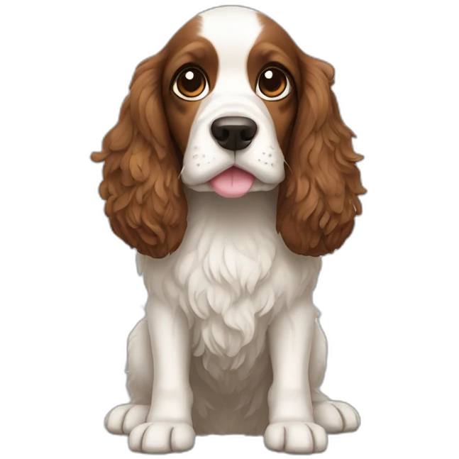Spaniel bola boca emoji