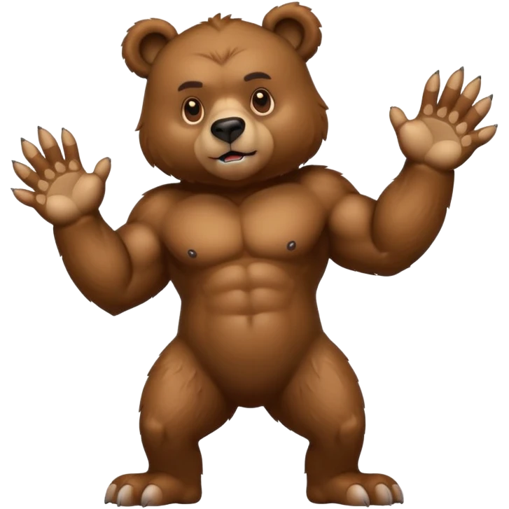 realistic bear standing on 4 legs emoji