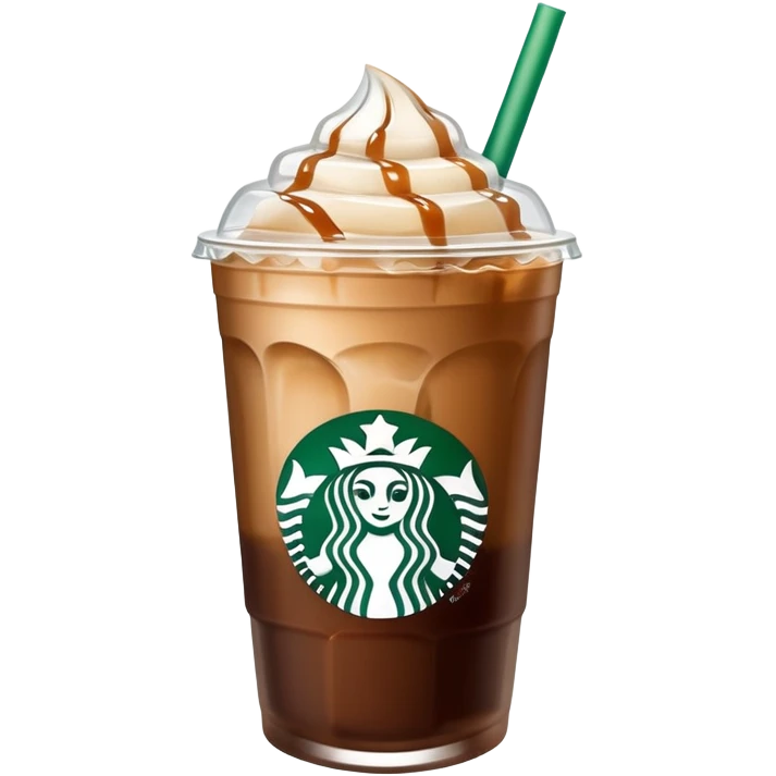 Starbuck ice coffee with ice cubes emoji