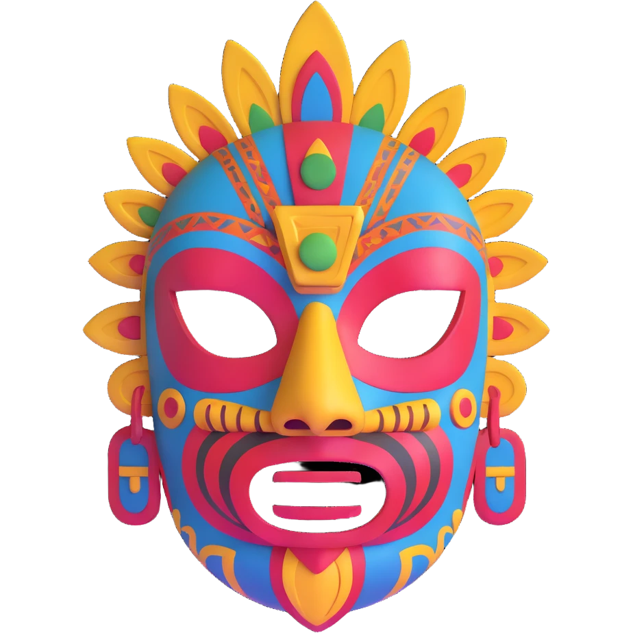 traditional Mixtec mask emoji
