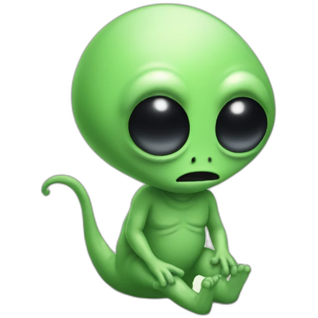 Pooping alien emoji