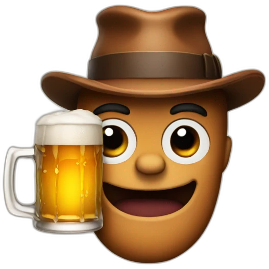 freddy with a beer emoji