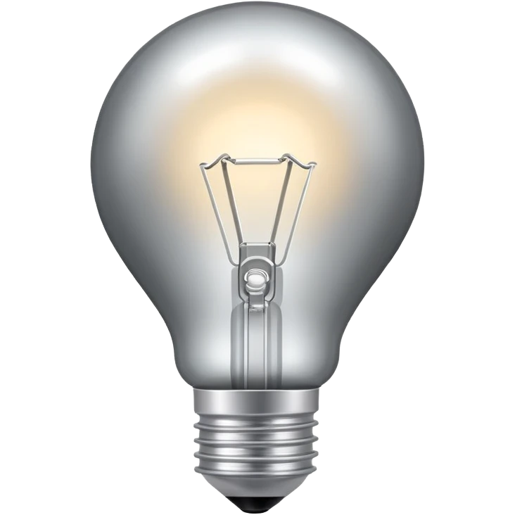 silver light bulb emoji