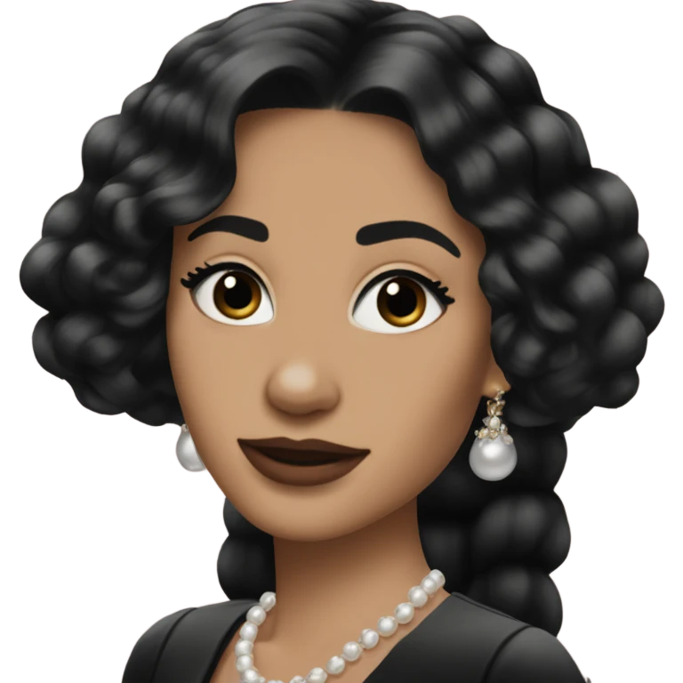 Chanel oberline black hair  emoji