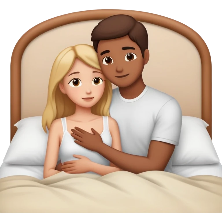 Intimate moment by the bed emoji