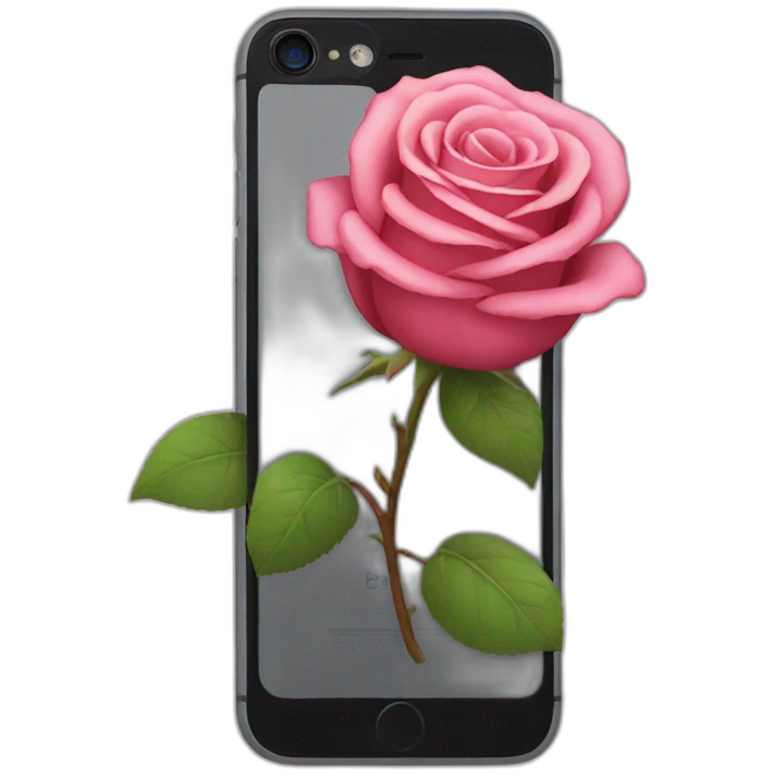iPhone rose emoji