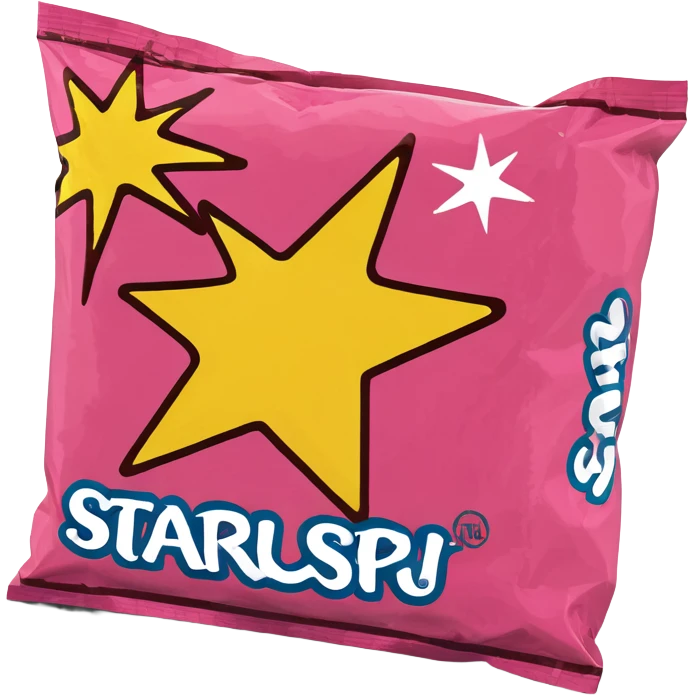 Pink starburst brand candy square  emoji