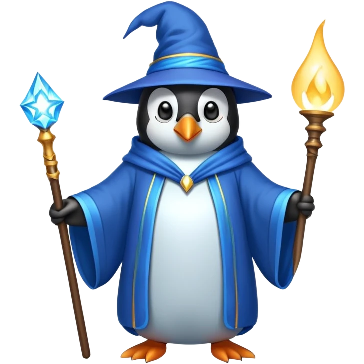 Penguin Wizard emoji
