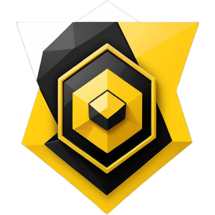 Logo team esport black and yellow emoji