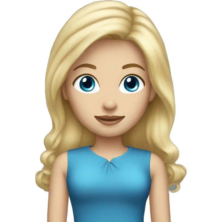blonde hair blue eyed woman emoji