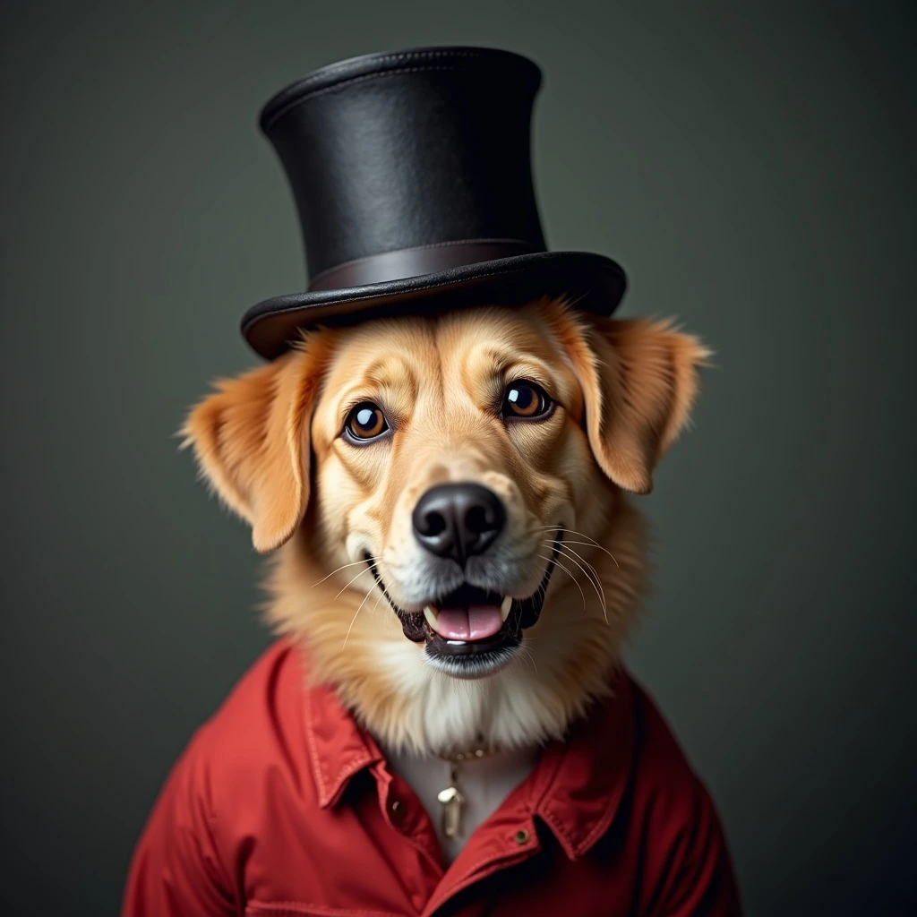 dog in a top hat emoji