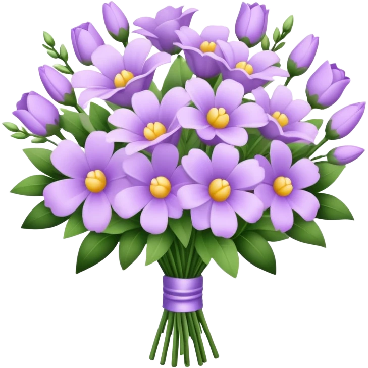 Soft simple light purple bouquet, NO leaves emoji
