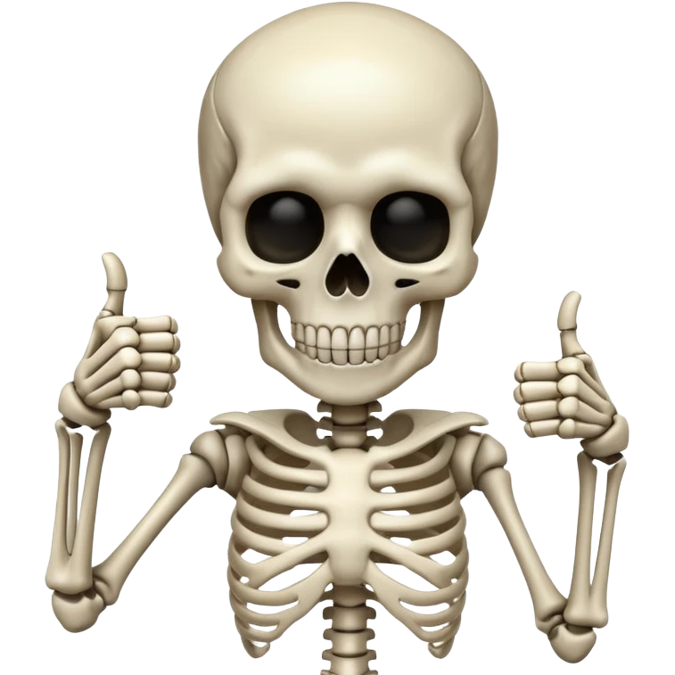 Skeleton thumbs up emoji